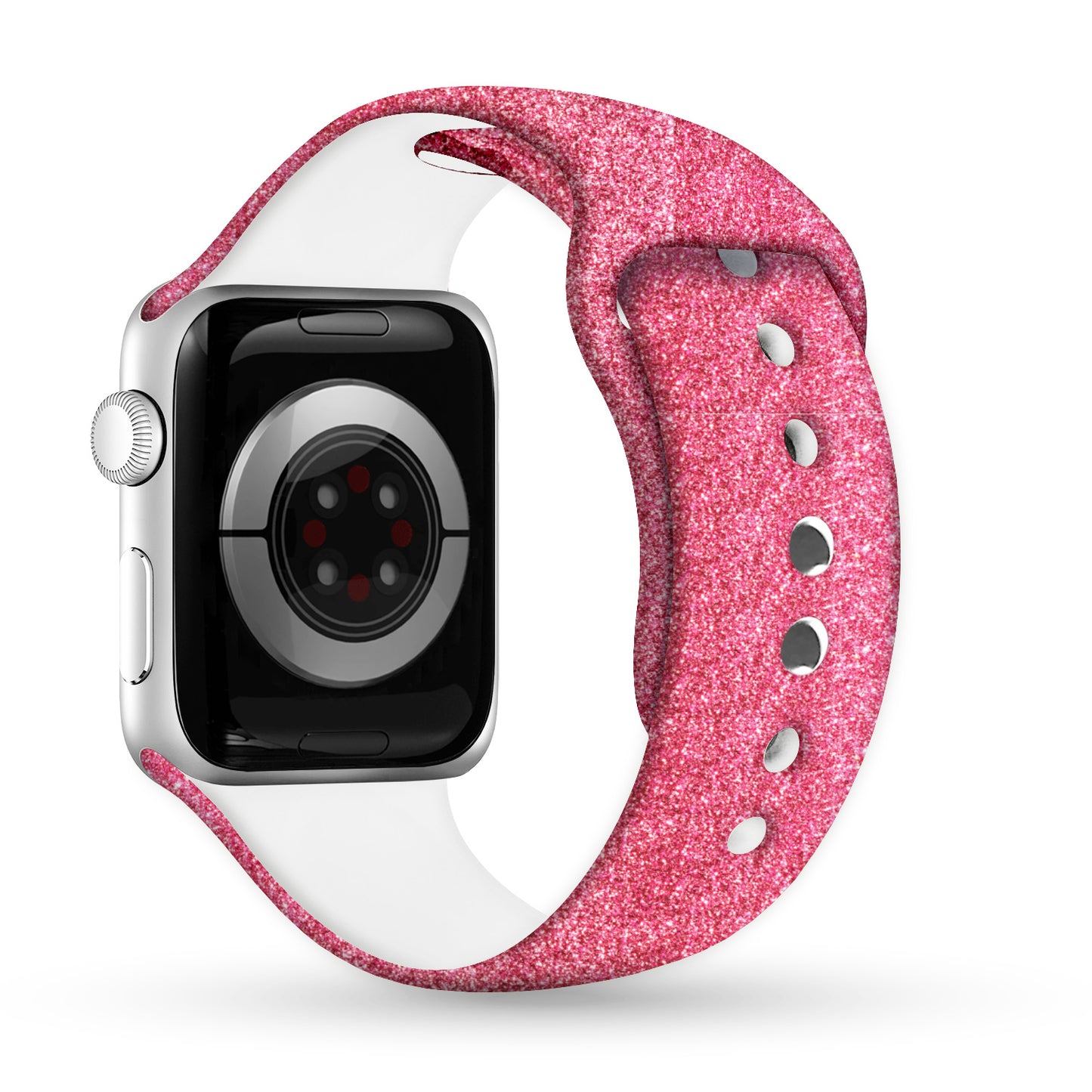 Pink Stardust Print | Silicone Watch Band for Apple Watch ® + Watch Face Incl.