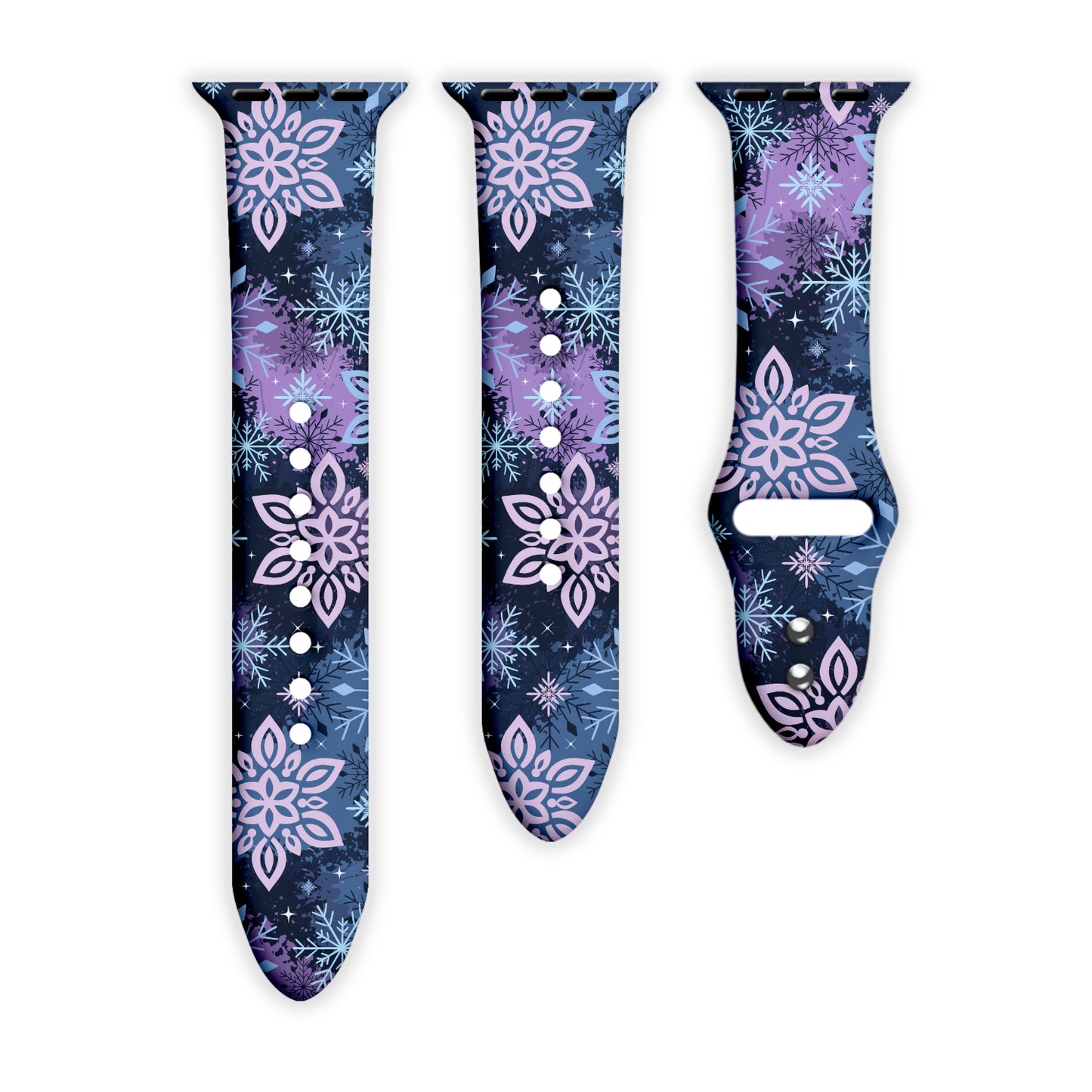 Winter Whimsy Print | Silicone Watch Band for Apple Watch ® + Watch Face Incl.