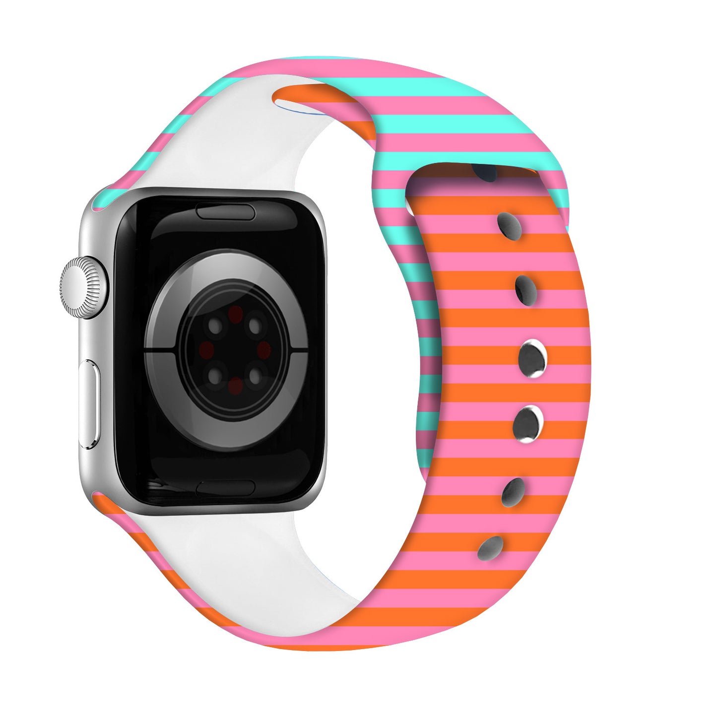 Electric Groove Print | Silicone Watch Band for Apple Watch ® + Watch Face Incl.