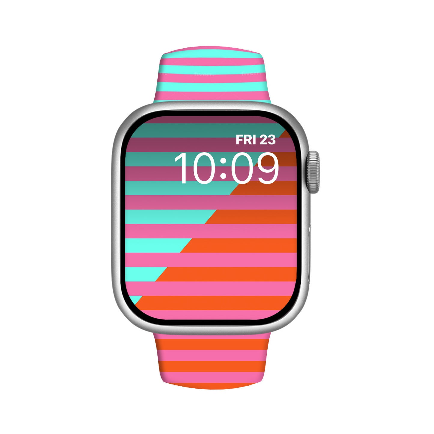 Electric Groove Print | Silicone Watch Band for Apple Watch ® + Watch Face Incl.