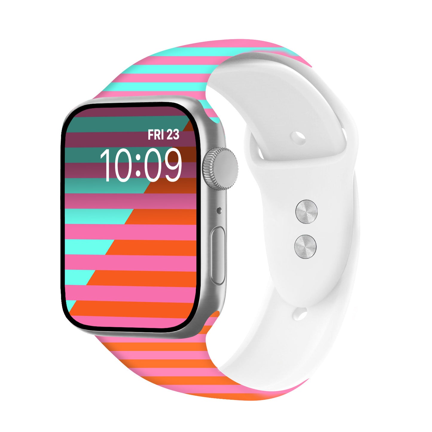 Electric Groove Print | Silicone Watch Band for Apple Watch ® + Watch Face Incl.