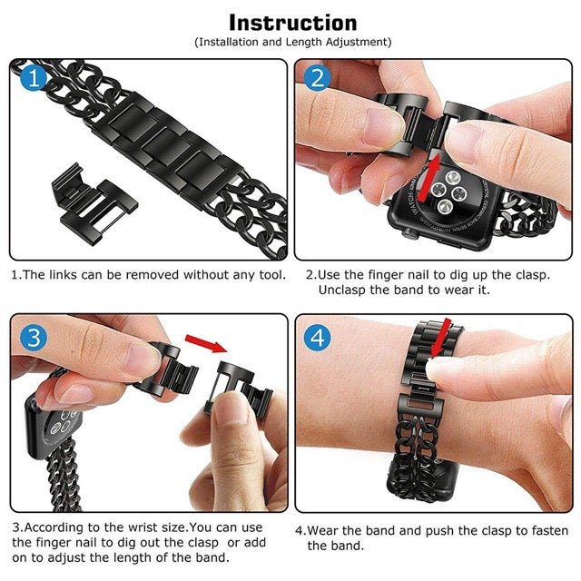 Luna | Stainless Steel Watch Band for Apple Watch ®