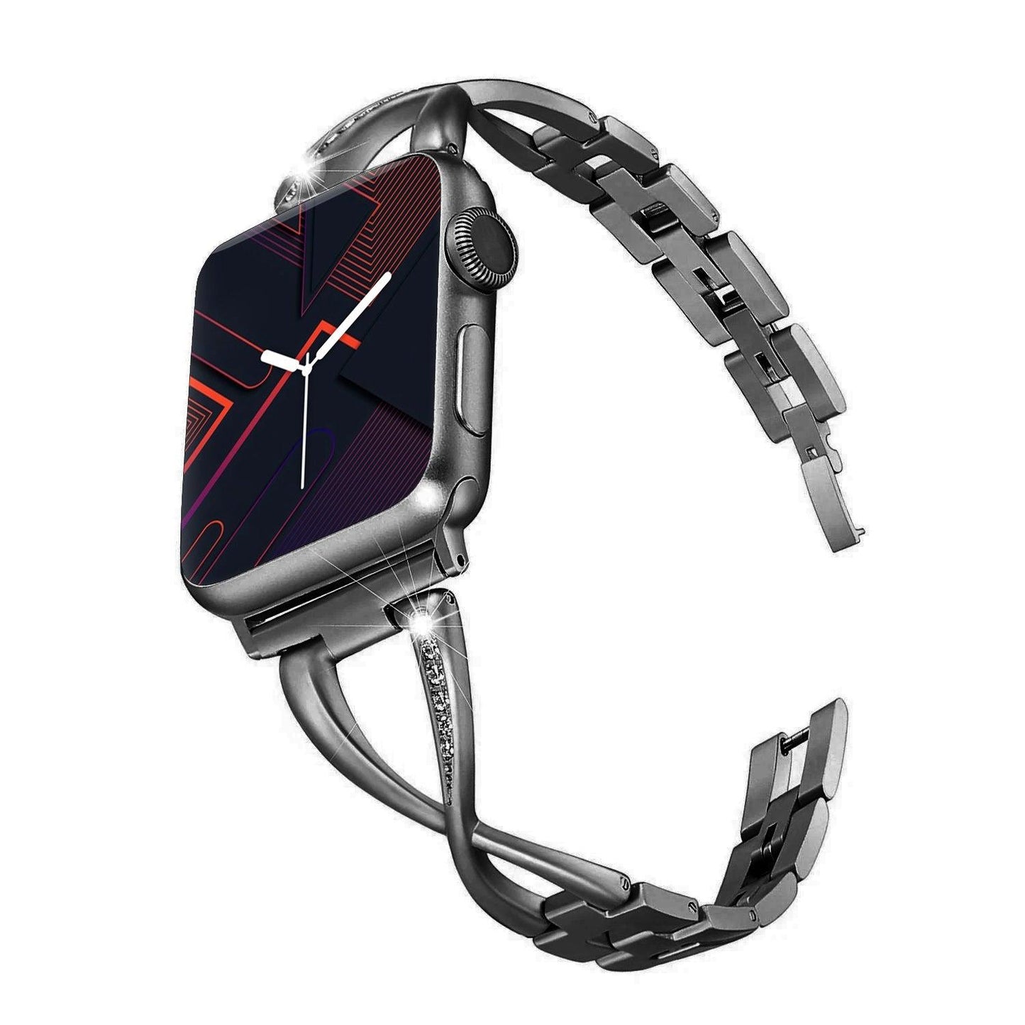 Apple Watch Bands - Stainless with Bling - "Infinite" with Blings Band - Clearance