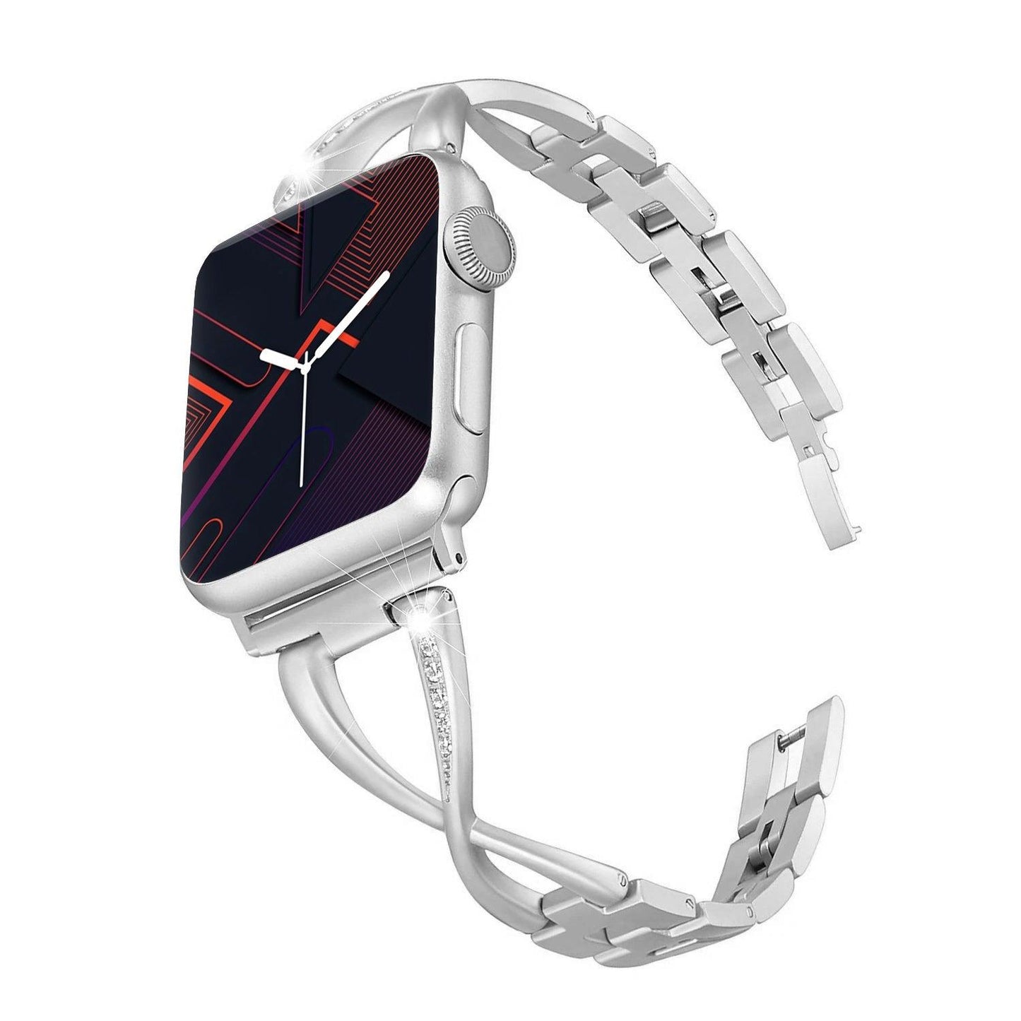 Apple Watch Bands - Stainless with Bling - "Infinite" with Blings Band - Clearance