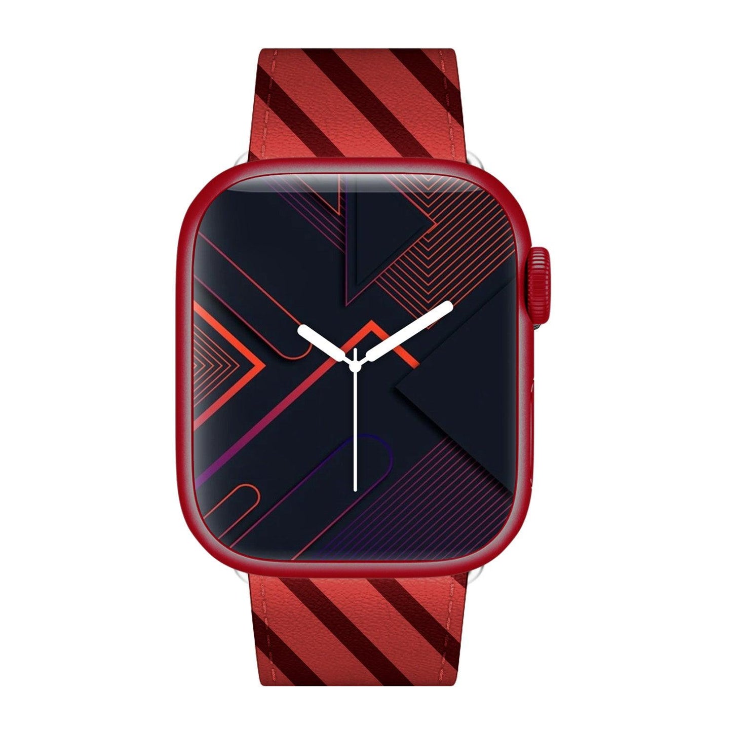 Apple Watch Bands - Leather Band - Leather Design Graphic Prints Band, Red-Plum