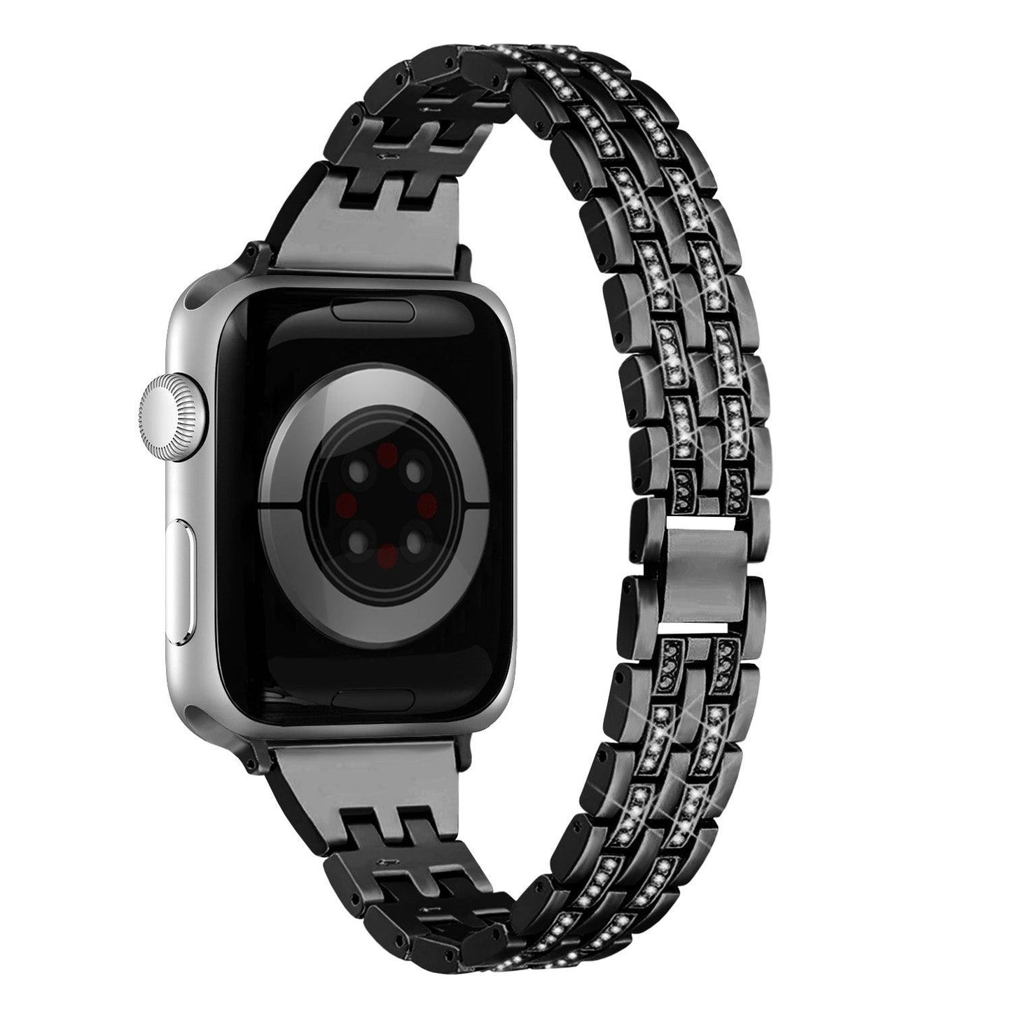 Apple Watch Bands - Stainless with Bling - Slim Sparkle | Stainless-Steel Watch Band for Apple Watch ®