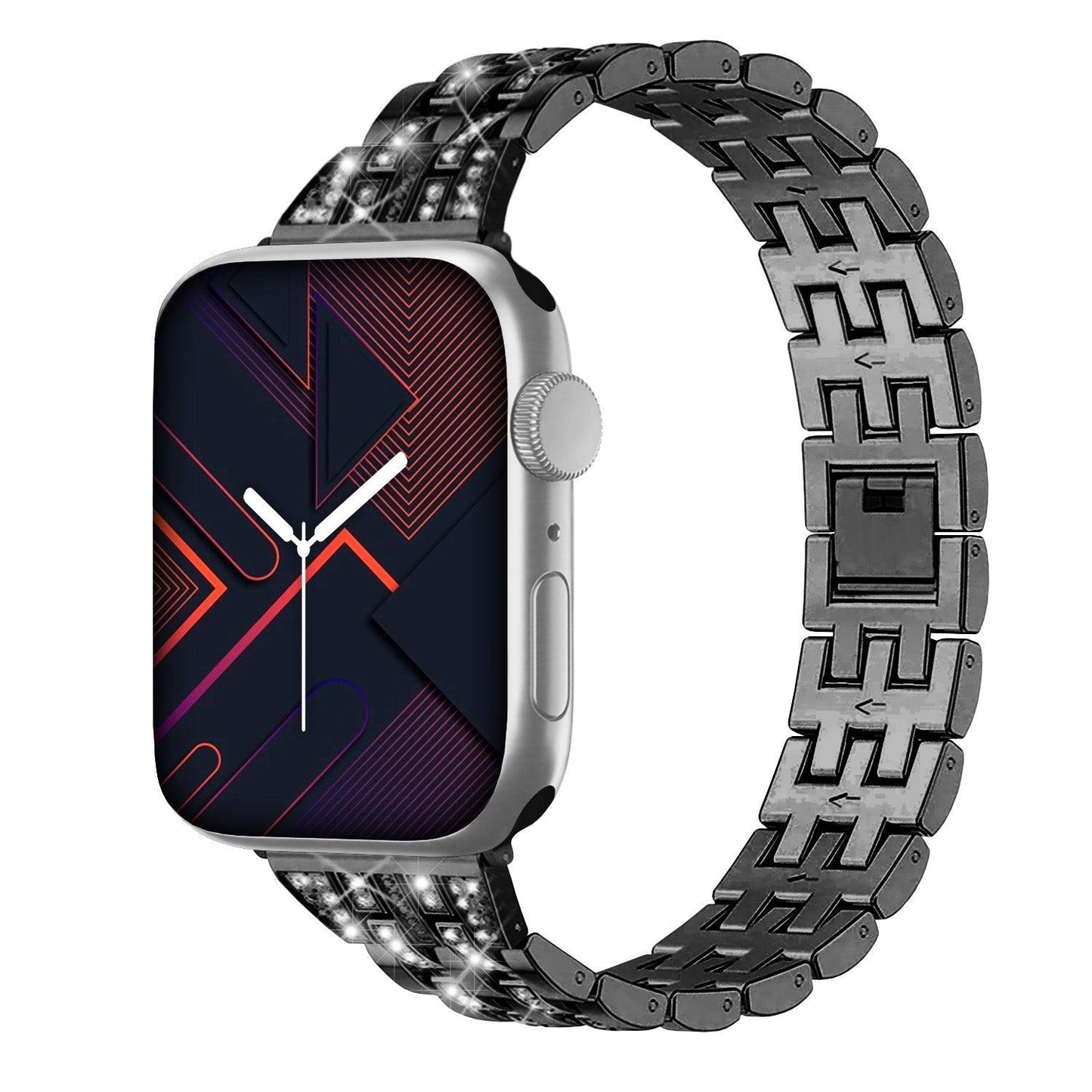 Apple Watch Bands - Stainless with Bling - Slim Sparkle | Stainless-Steel Watch Band for Apple Watch ®