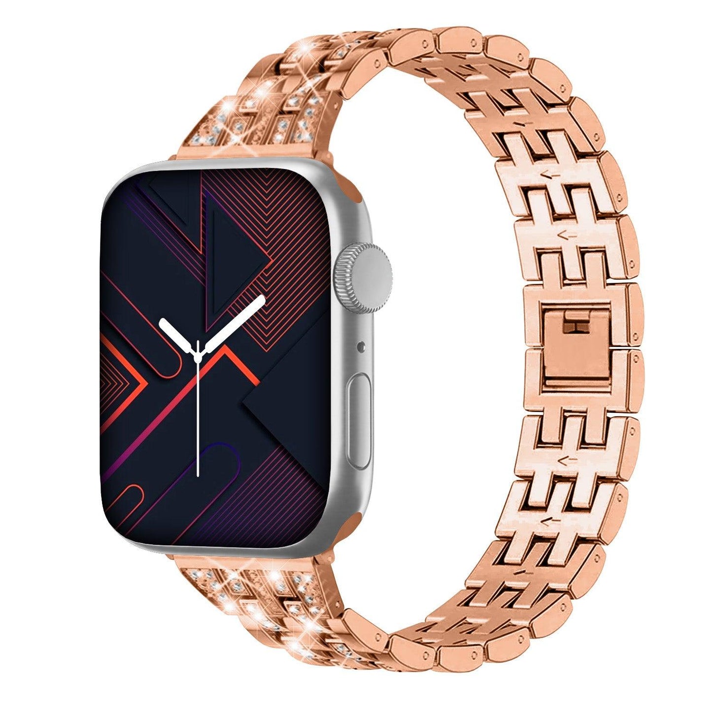 Apple Watch Bands - Stainless with Bling - Slim Sparkle | Stainless-Steel Watch Band for Apple Watch ®