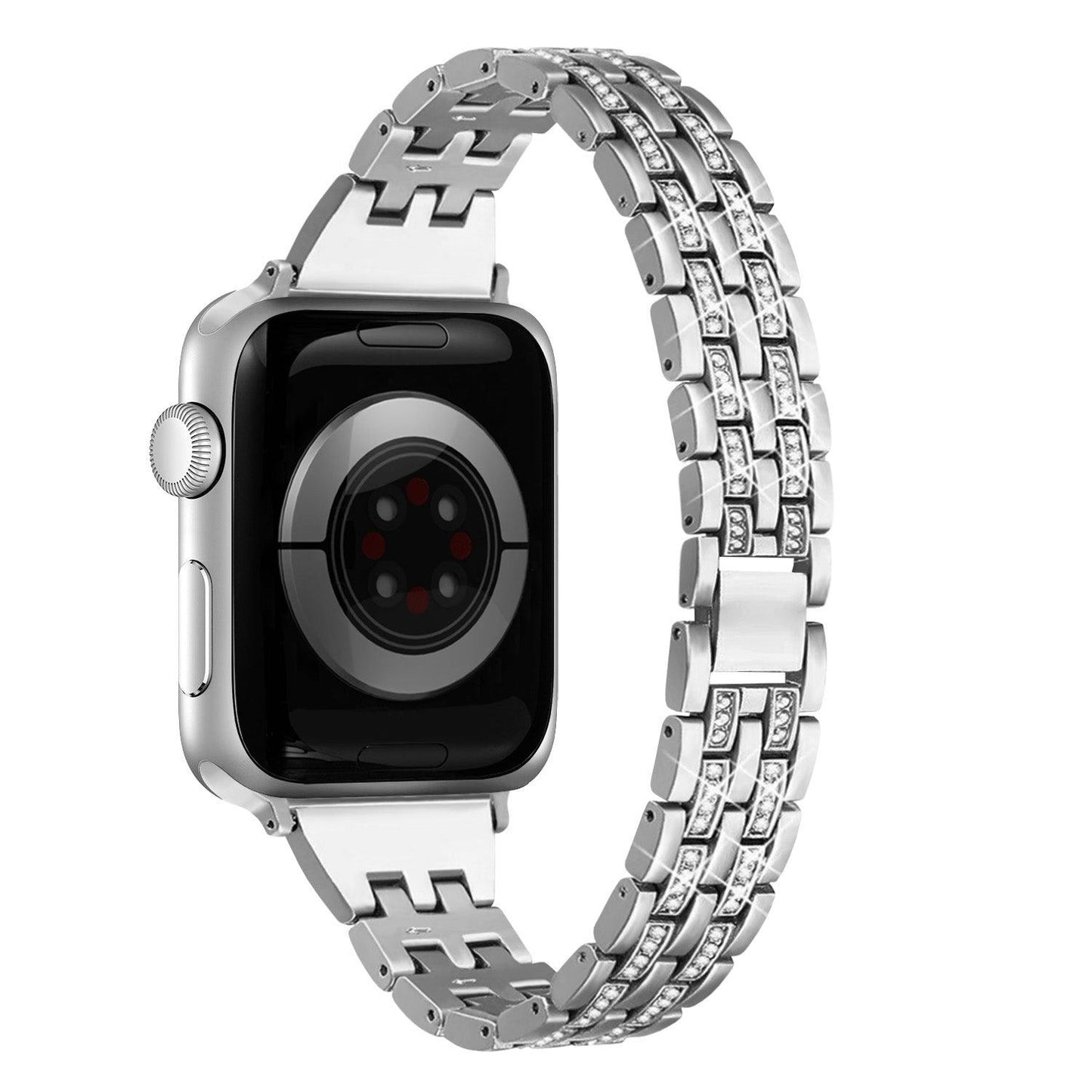 Apple Watch Bands - Stainless with Bling - Slim Sparkle | Stainless-Steel Watch Band for Apple Watch ®