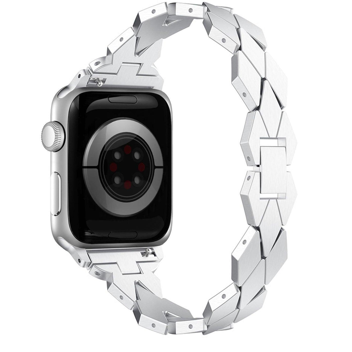Apple Watch Bands - Stainless USPS - Stainless Steel Rhombus Design Bracelet - Clearance