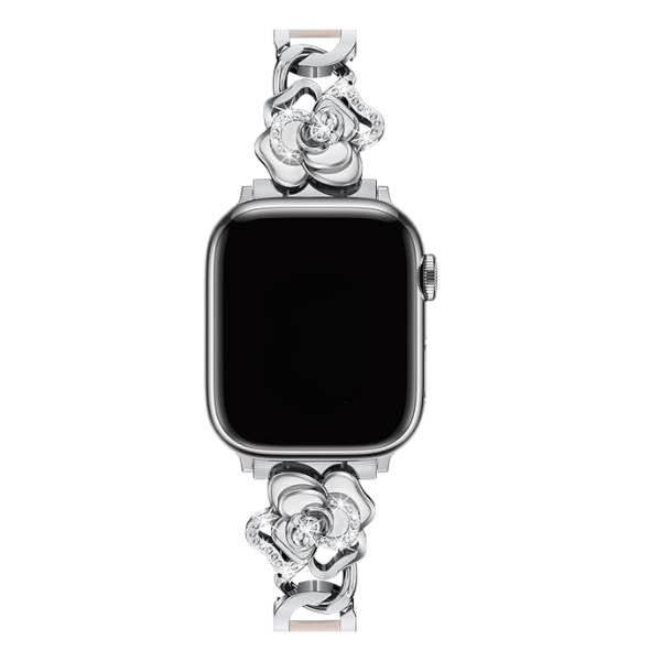 Crystal Blossom | Leather Watch Band for Apple Watch ®
