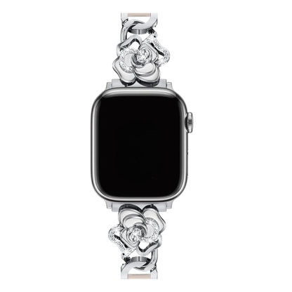Crystal Blossom | Leather Watch Band for Apple Watch ®