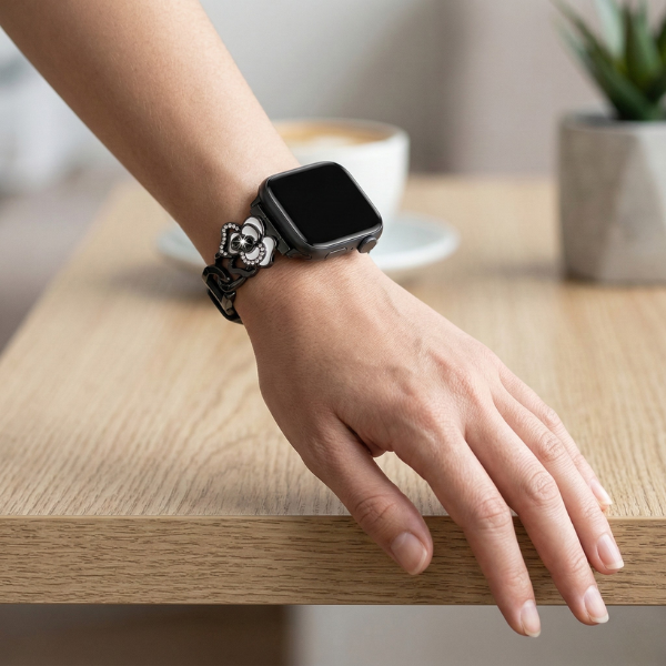 Crystal Blossom | Leather Watch Band for Apple Watch ®