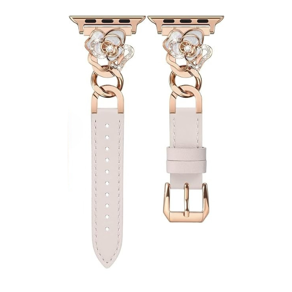 Crystal Blossom | Leather Watch Band for Apple Watch ®