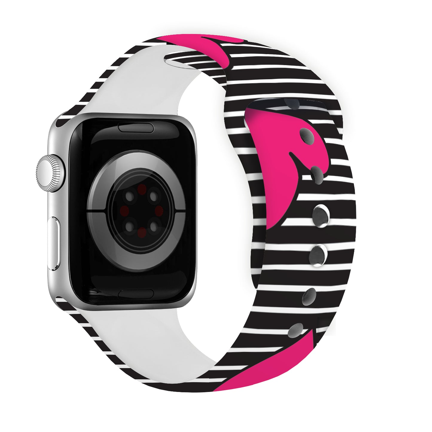 Stripes of Love Print | Silicone Watch Band for Apple Watch ® + Watch Face Incl.