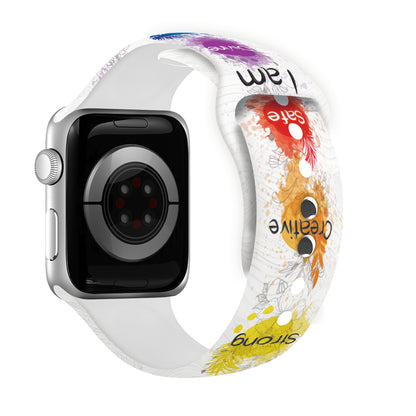 Vibrant Soul Print | Silicone Watch Band for Apple Watch ® + Watch Face Incl.