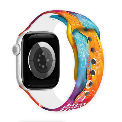 All Works Out Print | Silicone Watch Band for Apple Watch ® + Watch Face Incl.