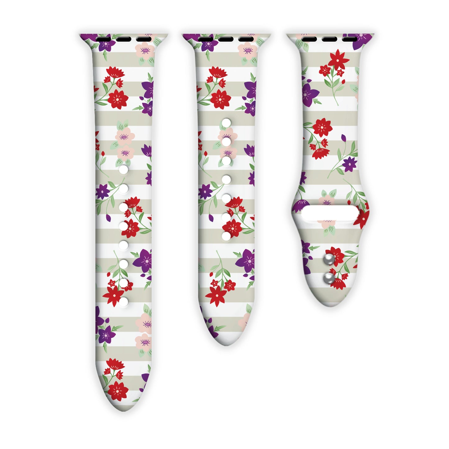 Blossom Breeze Print | Silicone Watch Band for Apple Watch ® + Watch Face Incl.