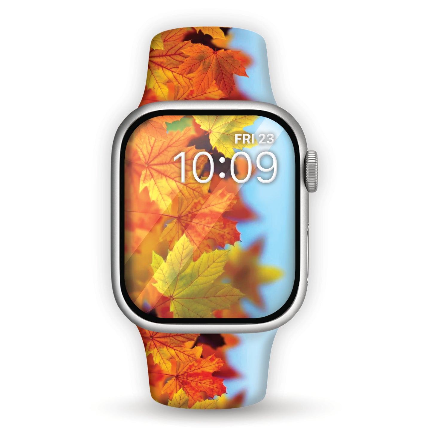 Autumn Glow Print | Silicone Watch Band for Apple Watch ® + Watch Face Incl.