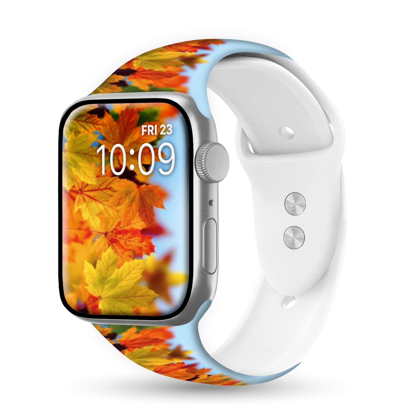 Autumn Glow Print | Silicone Watch Band for Apple Watch ® + Watch Face Incl.