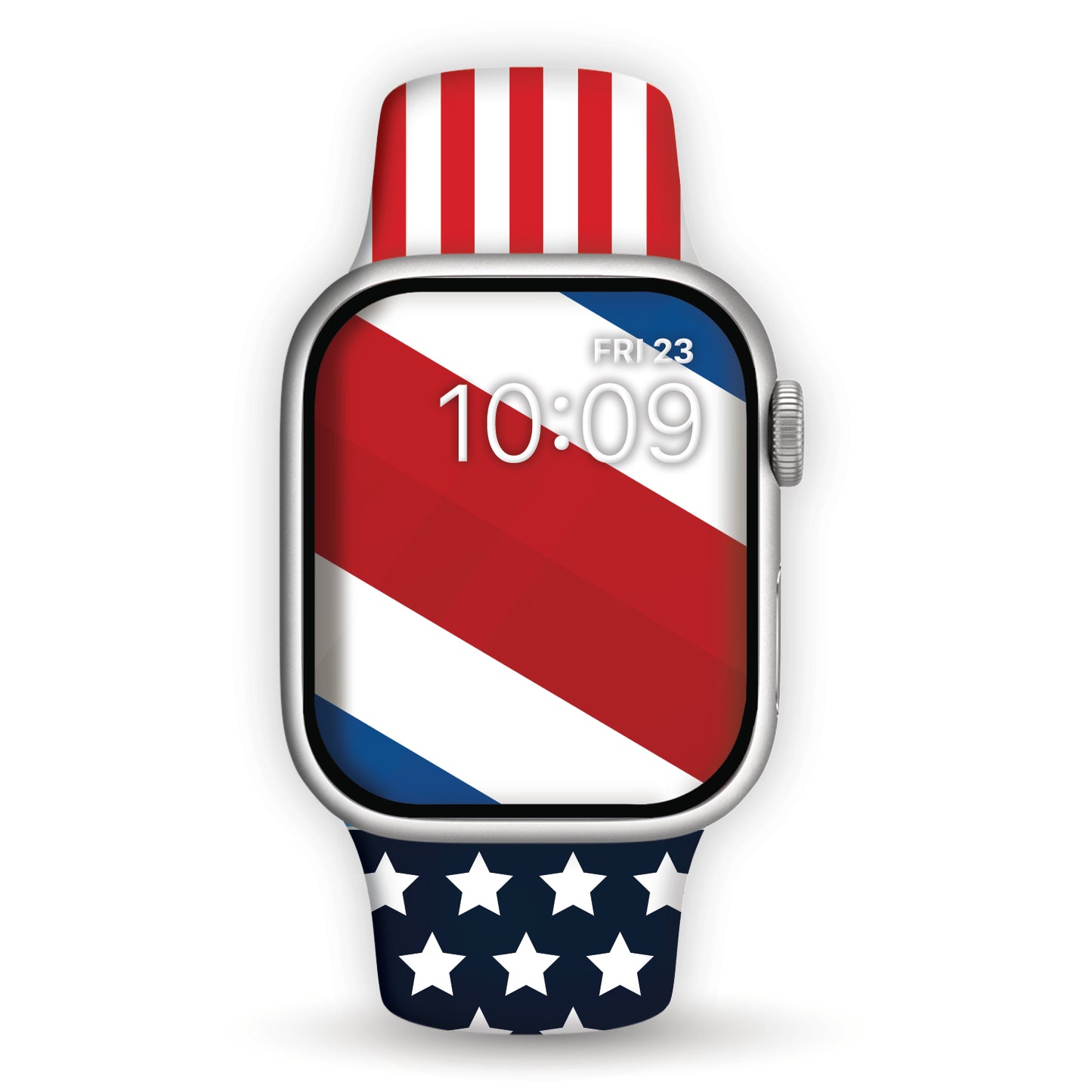 Freedom Flag Print | Silicone Watch Band for Apple Watch ® + Watch Face Incl.