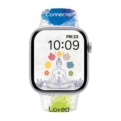 Vibrant Soul Print | Silicone Watch Band for Apple Watch ® + Watch Face Incl.