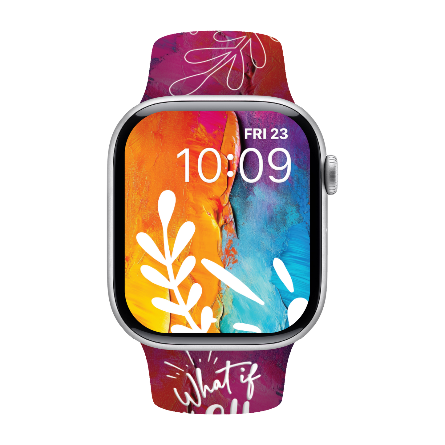 All Works Out Print | Silicone Watch Band for Apple Watch ® + Watch Face Incl.