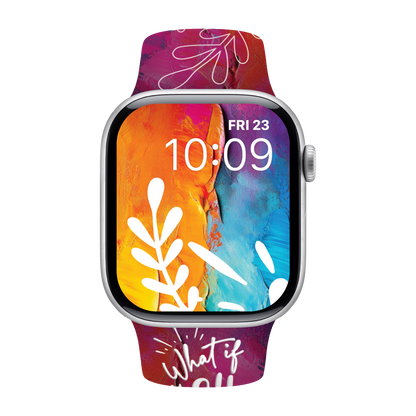 All Works Out Print | Silicone Watch Band for Apple Watch ® + Watch Face Incl.