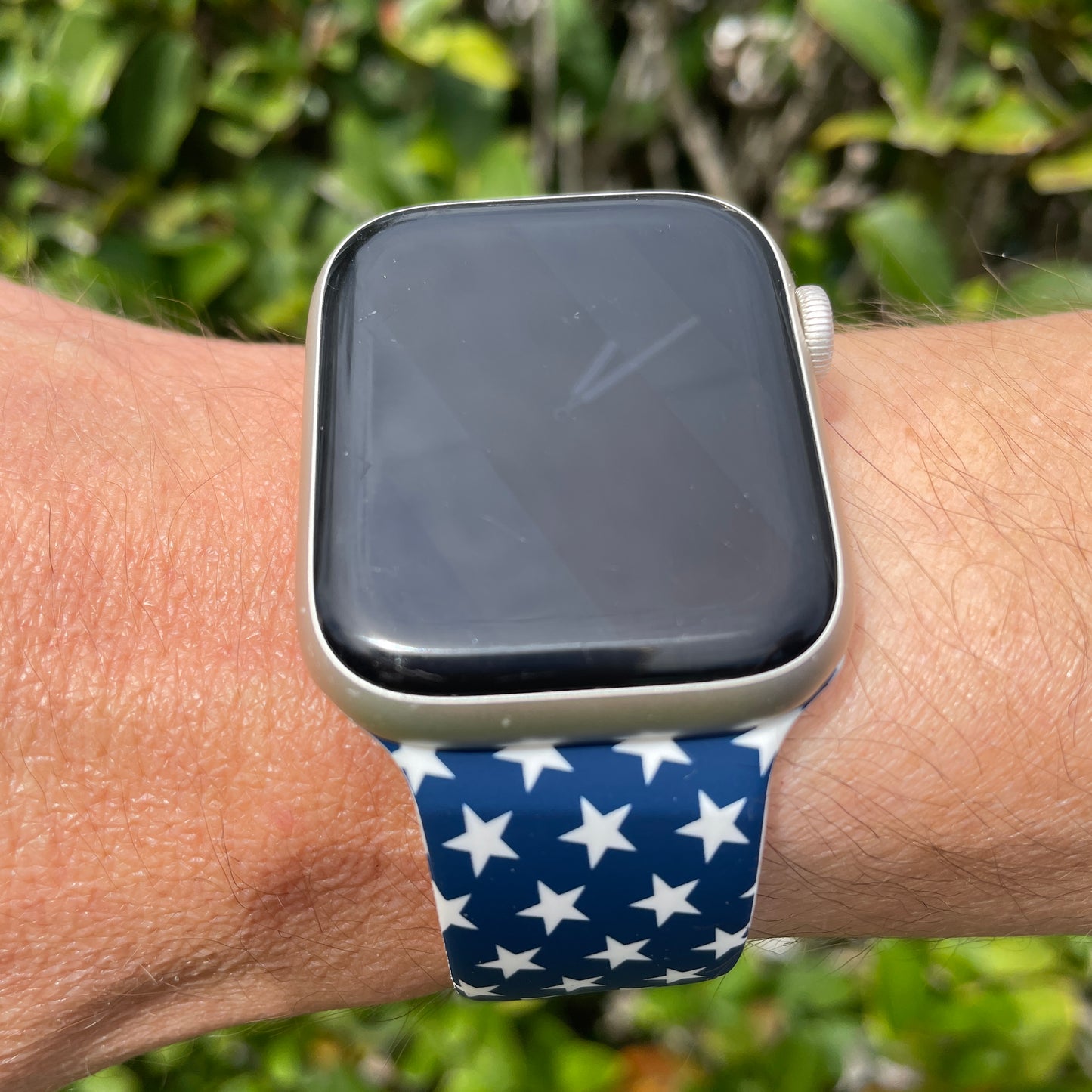 Freedom Flag Print | Silicone Watch Band for Apple Watch ® + Watch Face Incl.