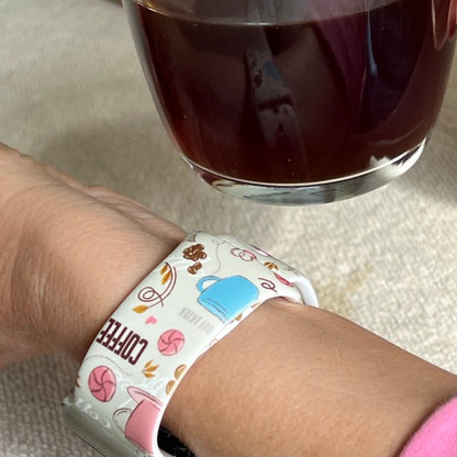 Coffee Queen Print | Silicone Watch Band for Apple Watch ® + Watch Face Incl.