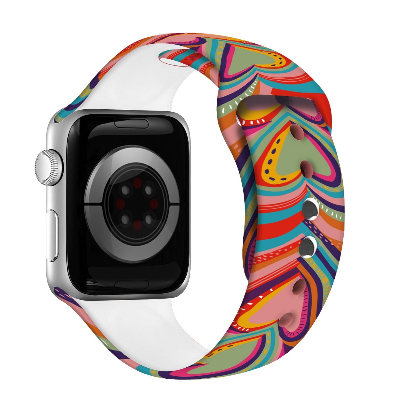 Love Whispers Print | Silicone Watch Band for Apple Watch ® + Watch Face Incl.