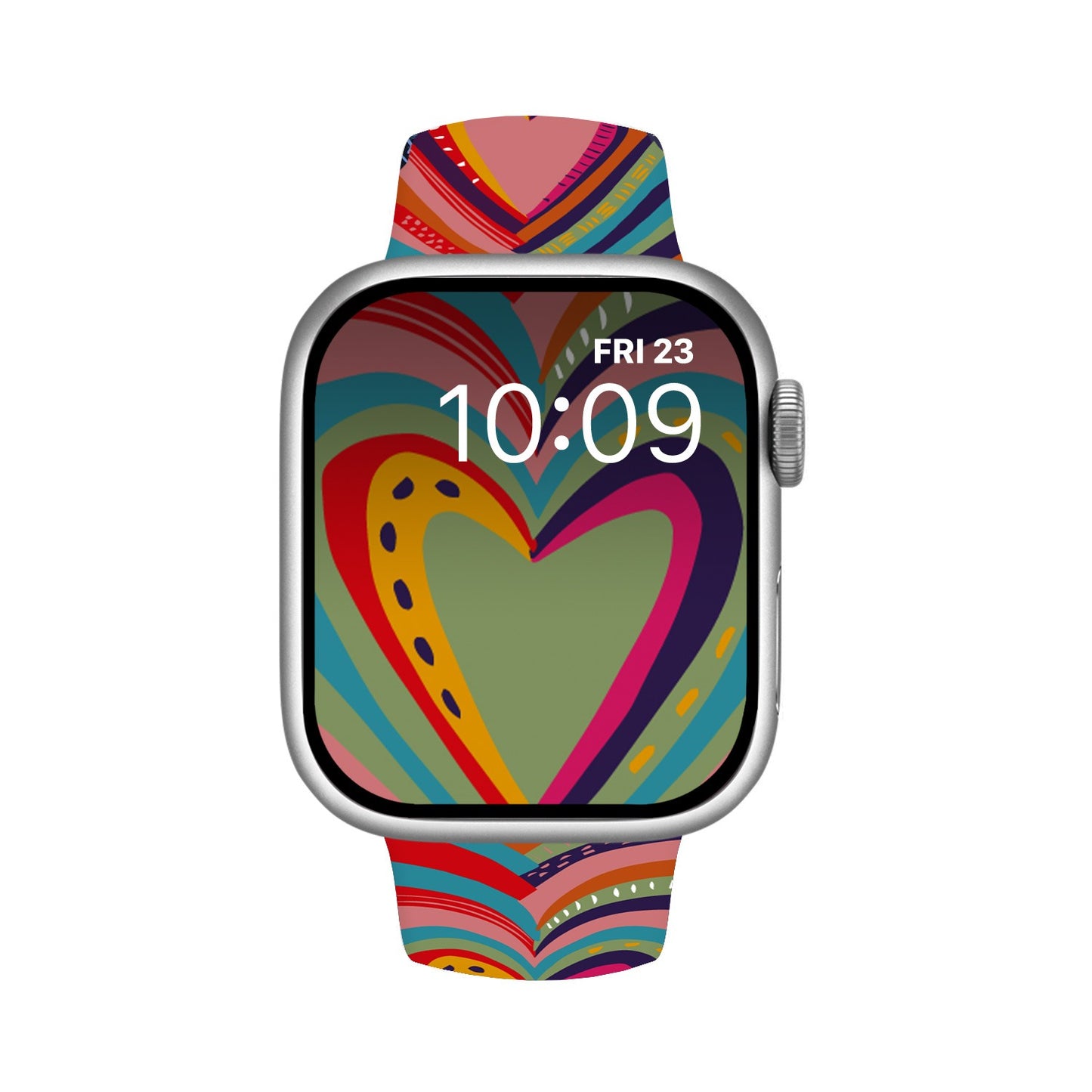 Love Whispers Print | Silicone Watch Band for Apple Watch ® + Watch Face Incl.