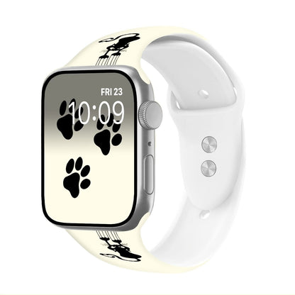 Purrfect Cat Print | Silicone Watch Band for Apple Watch ® + Watch Face Incl.