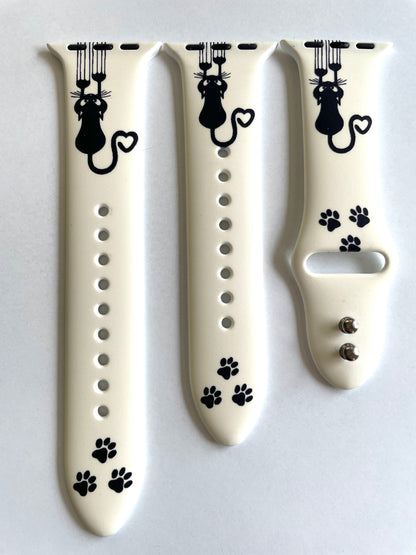 Purrfect Cat Print | Silicone Watch Band for Apple Watch ® + Watch Face Incl.