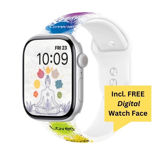 Vibrant Soul Print | Silicone Watch Band for Apple Watch ® + Watch Face Incl.