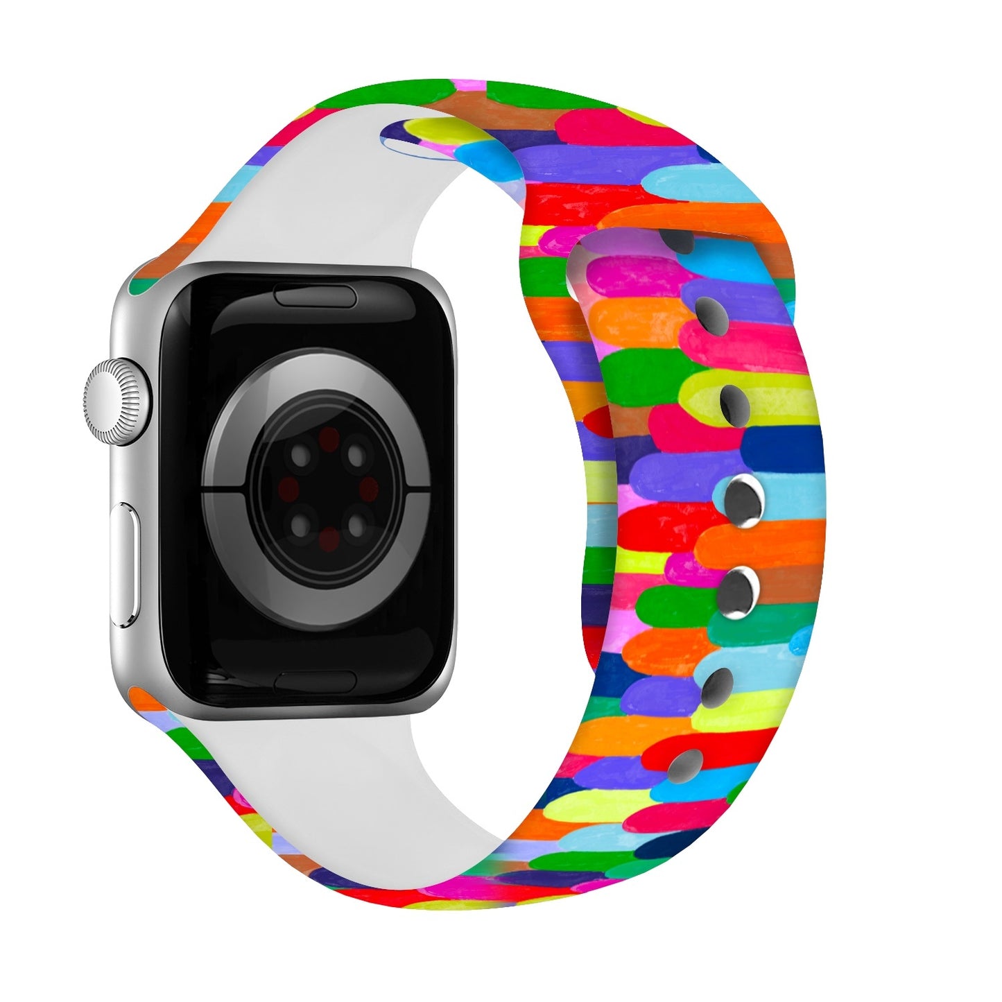 Color Twist Print | Silicone Watch Band for Apple Watch ® + Watch Face Incl.