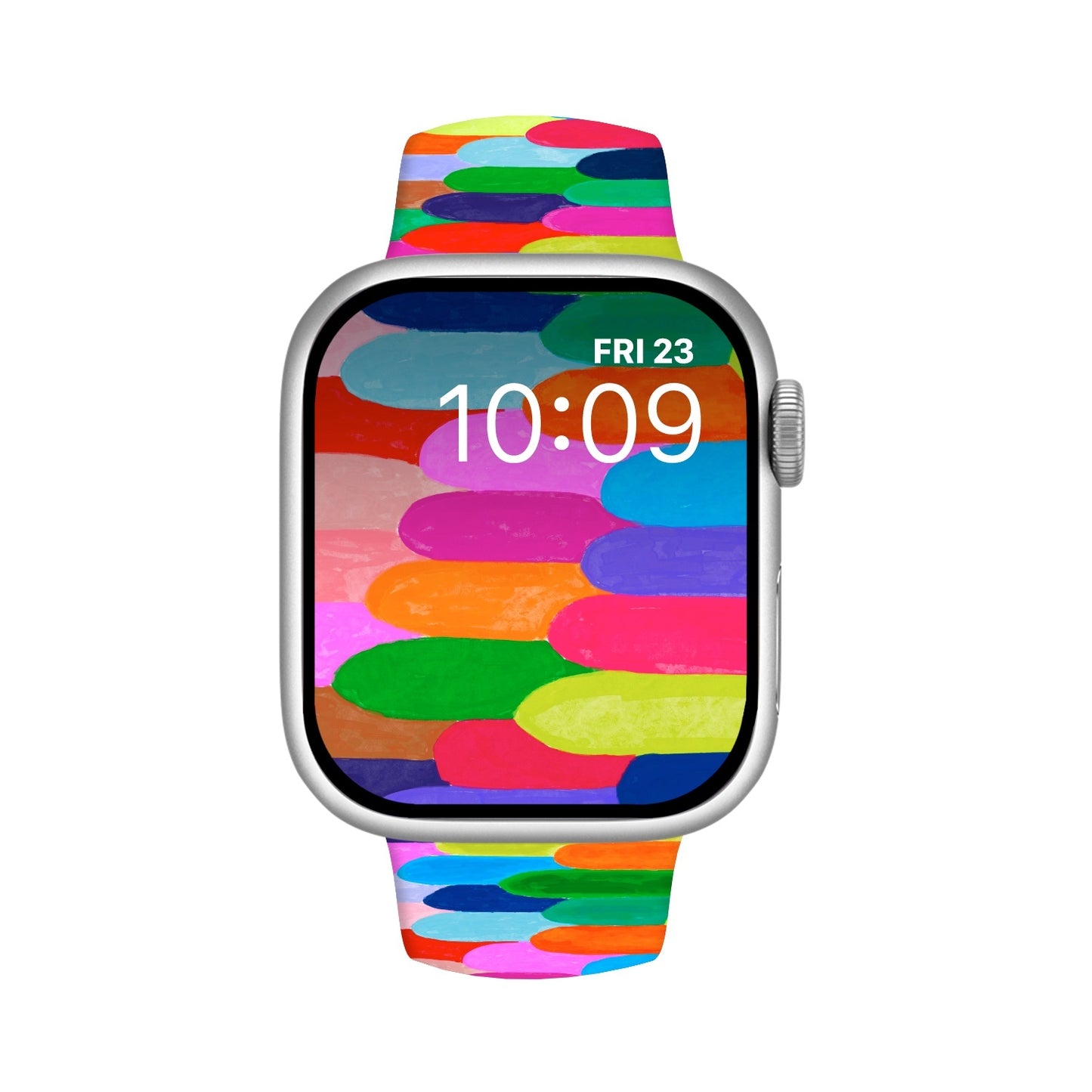 Color Twist Print | Silicone Watch Band for Apple Watch ® + Watch Face Incl.