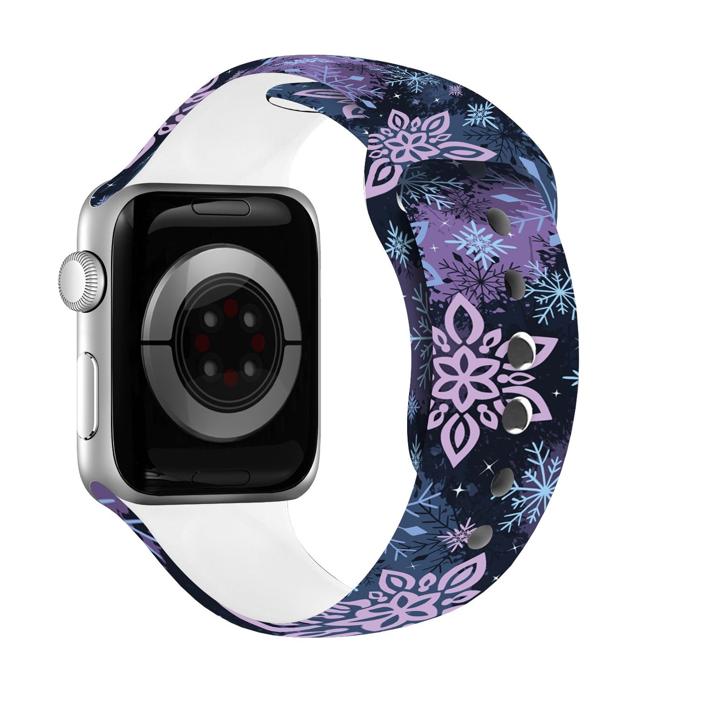 Winter Whimsy Print | Silicone Watch Band for Apple Watch ® + Watch Face Incl.