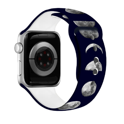 Lunar Dance Print | Silicone Watch Band for Apple Watch ® + Watch Face Incl.