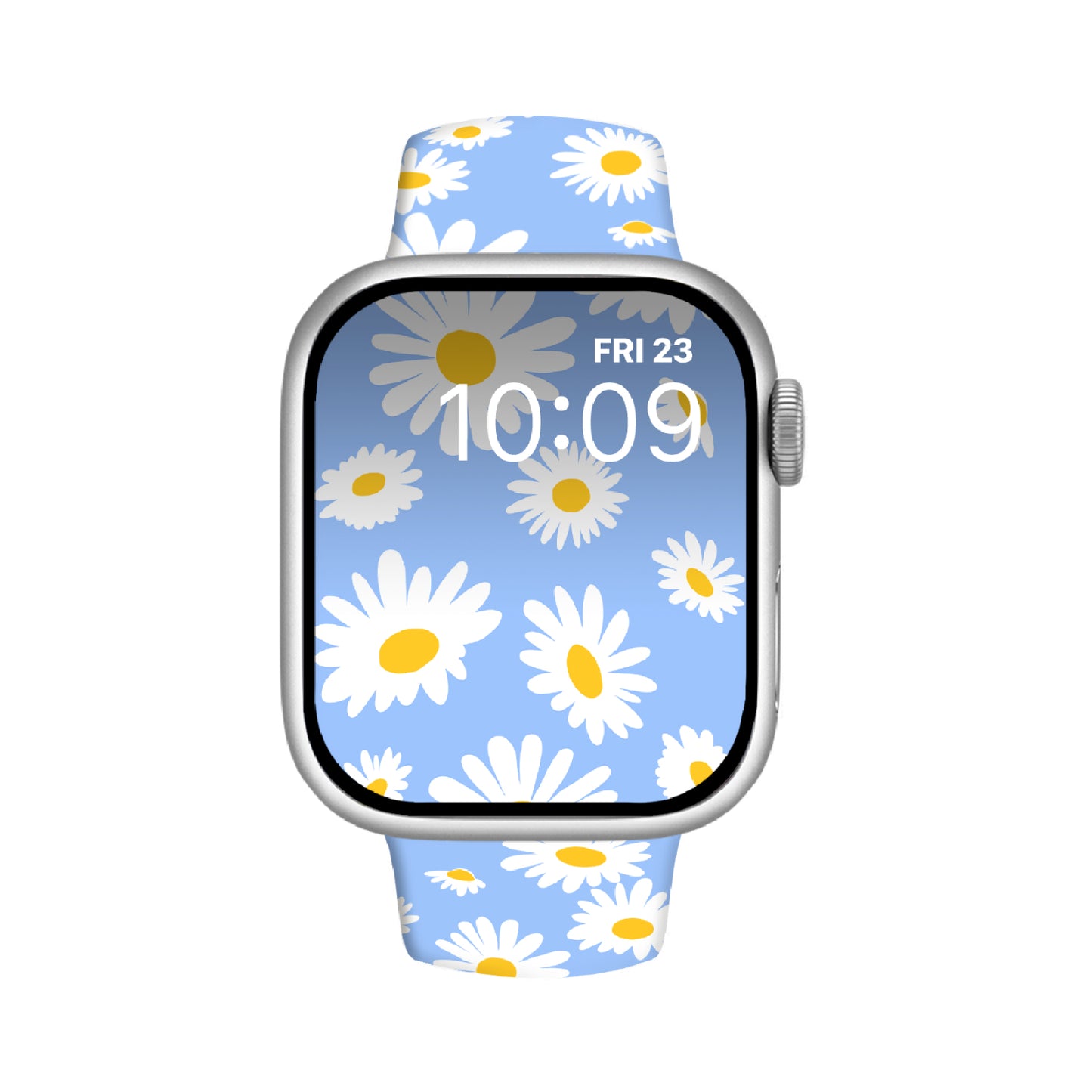 Daisy Daze Print | Silicone Watch Band for Apple Watch ® + Watch Face Incl.