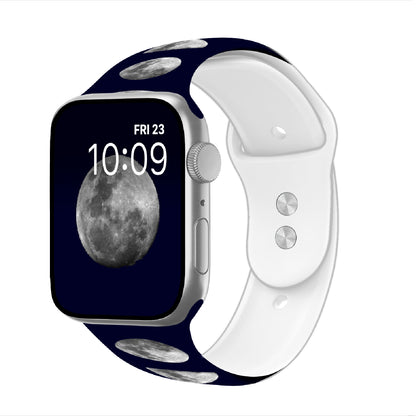 Lunar Dance Print | Silicone Watch Band for Apple Watch ® + Watch Face Incl.