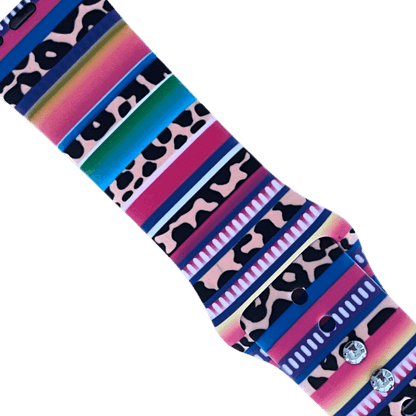Apple Watch Bands -  Silicone Print -  Leopard and Multi-Colors | Silicone Print Watch Band for Apple Watch ®