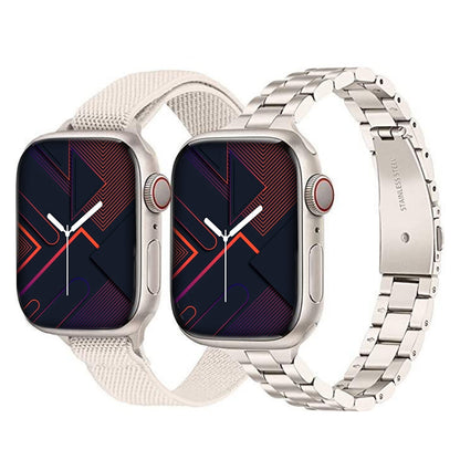 Celestial Duo | Stainless-Steel Metal and Nylon Watch Band for Apple Watch ®