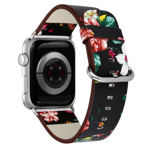 Apple Watch Bands -  Leather Band -  Floral Leather Design Band - Clearance