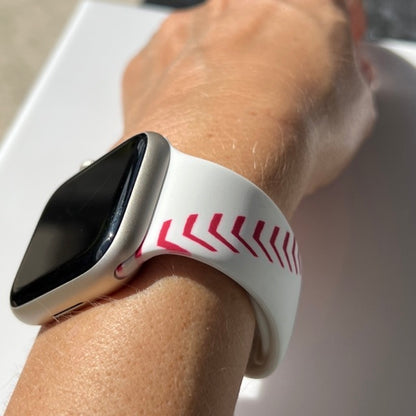 Baseball Print | Silicone Watch Band for Apple Watch ®