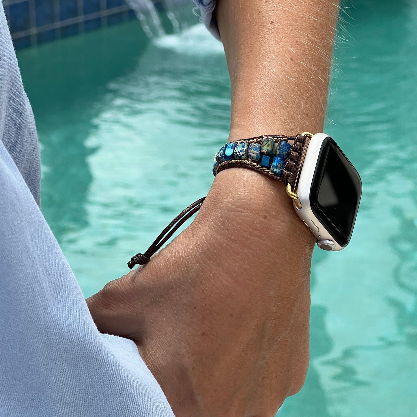 Apple Watch Bands -  Boho Band -  Aqua Power | Boho Watch Band for Apple Watch ®