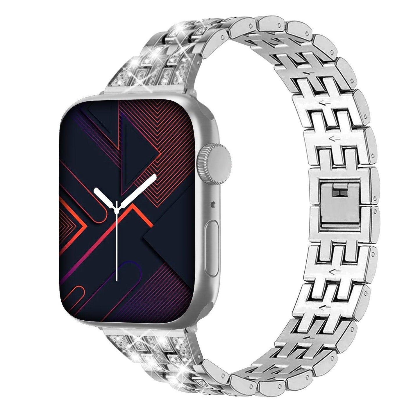 Apple Watch Bands -  Stainless with Bling -  Slim Sparkle | Stainless-Steel Watch Band for Apple Watch ®