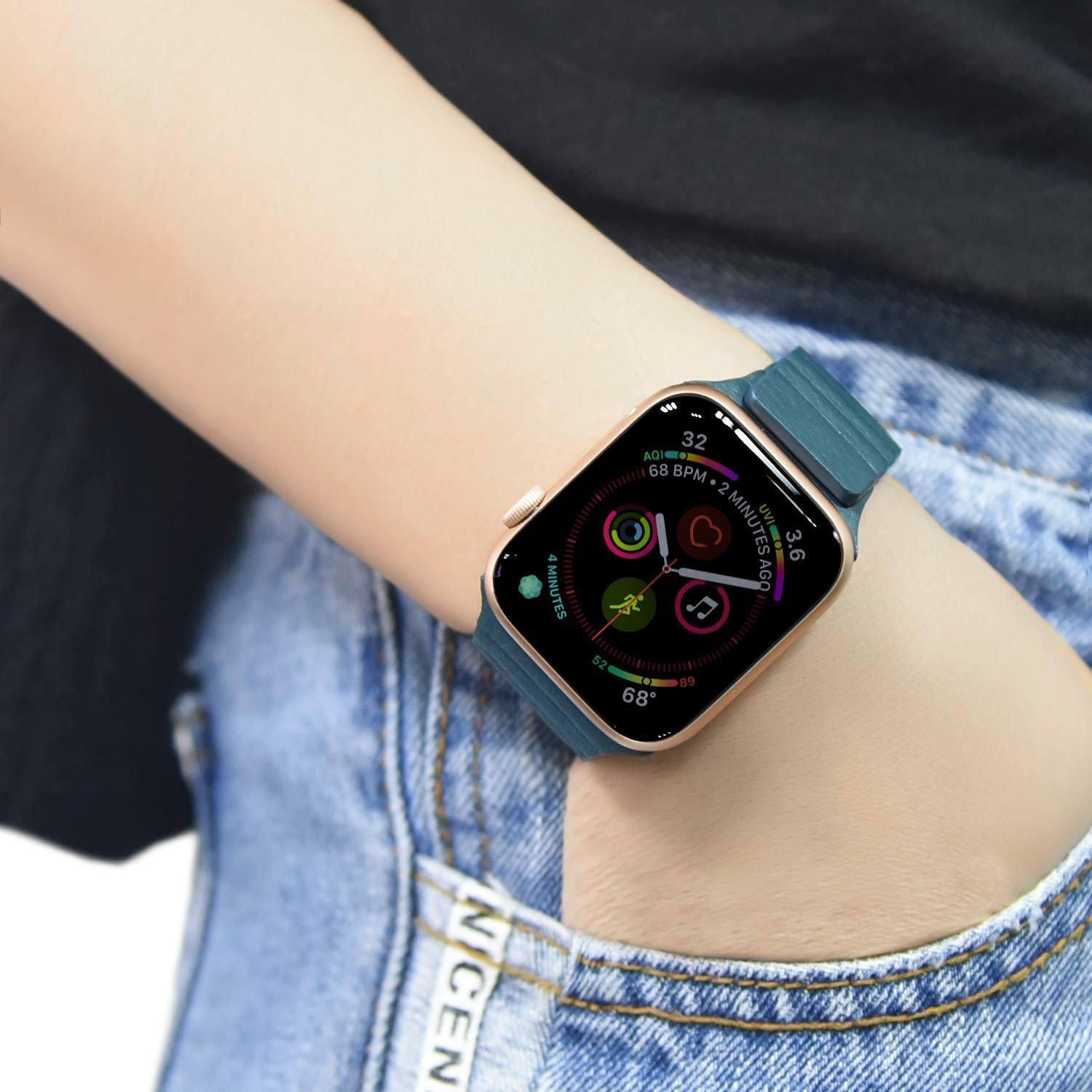 Apple Watch Bands -  Leather Band -  Magnetic | Leather Watch Band for Apple Watch ®